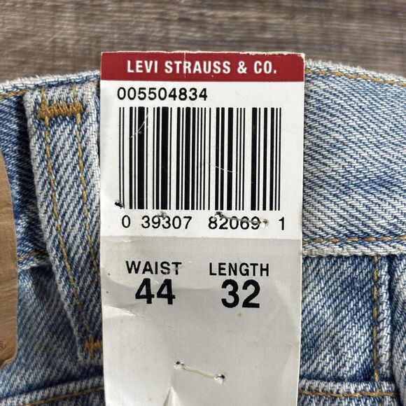 Vintage Levis 550 Jeans Men's 44x32 Light Wash Relaxed Fit Tapered Leg Denim 90s - Picture 10 of 13